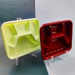 4 Compartment Disposable Meal Prep Container Microwave Lunch Fast Food Pp