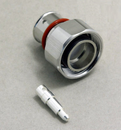 China Customized RF connector Mini-DIN 4.3-10 male soldering type for 1/2" superflex cable brass factory