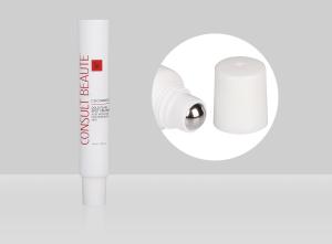 China D22mm 10-30ml Custom Cosmetic Tubes Empty Custom Eye Cream Gel With Massage Stainless Steel Ball factory