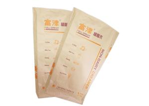 China Custom Flat Bottom 15 Kg Kraft Paper Packaging Bag For Flour Rice factory