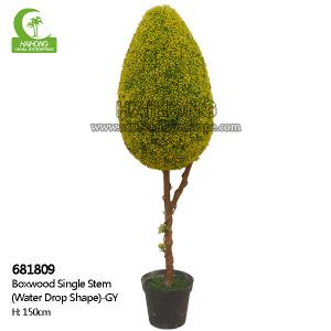 China Water Drop Shape 5ft Artificial Topiary Tree , Faux Topiary Balls In Pots factory