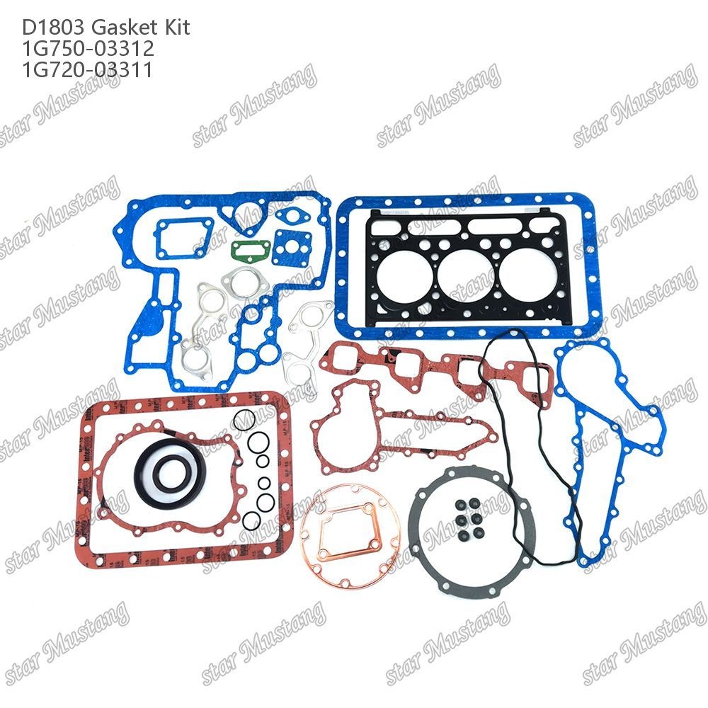 D1803 Full Gasket Set 1G750-03312 1G720-03311 Suitable For Kubota