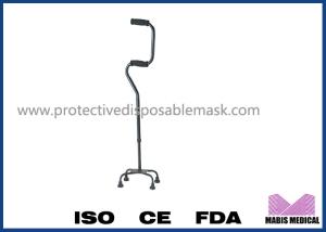 China Silver Arch Aluminum Alloy Relief Pain Four Footed Cane factory