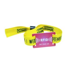 China Personalised Woven Custom RFID Wristbands Fabric NFC Wristbands For Events factory