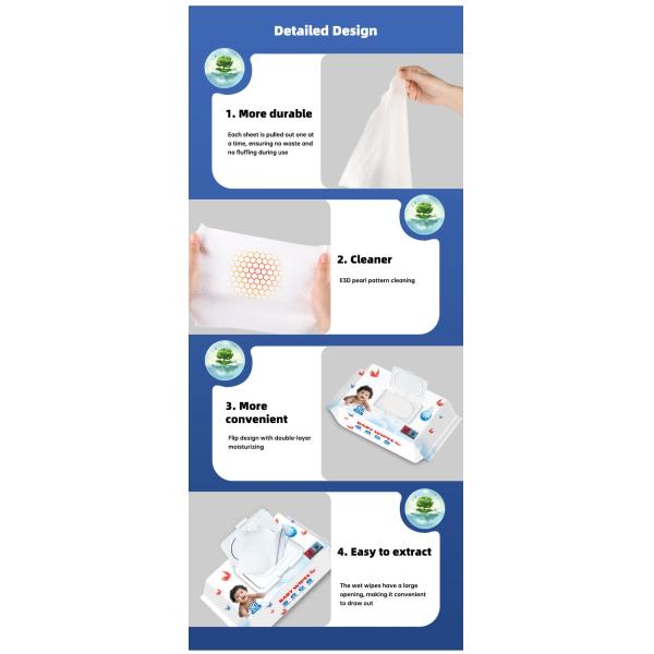 Customized 99% Water 80pcs 15*20cm Thickened Baby Wipes With Aloe Vera