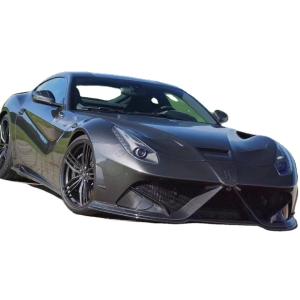 China For Ferrari F12 Dry Carbon Fiber Body Kit F12 Upgraded MSY Style Front and Rear Bumper Spoiler Hood factory