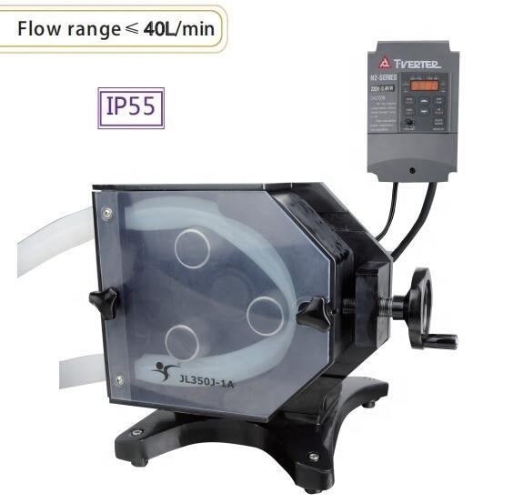 RS485 or RS232 communication industrial peristaltic pump with max flow rate 40