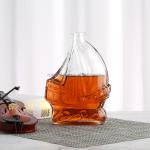 Fancy Super Flint Glass Boat Shaped Bottle 500ml 750ml with Hot Stamping Surface