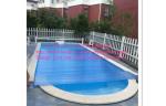 Above Ground Automatic Pool Cover Project Transparent Blue Color With Motor