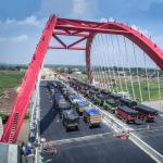 Metal Arch Bridge System Tied Steel Bowstring Arch Girder Hot Dip Galvanized