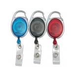 Transparent Retractable Reel Badge Holder With Vinyl Strap Safety Promotional