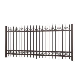 China Fancy Designed Solid Decorative Wrought Iron Fence For Yard , Paint Coating factory