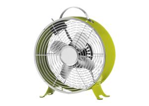 China Stable Construction Retro Metal Desk Clock Fan With 66 * 14 Full Copper Motor factory