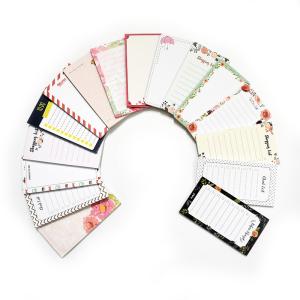 China Personalized Floral Magnetic Fridge Notepads Sticky Refrigerator To Do List factory