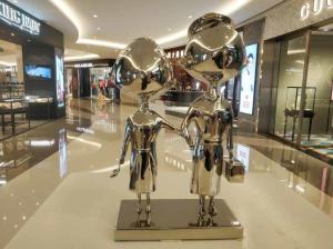 China Contemporary Famous Indoor Metal Abstract Sculptures For Lobby Decoration factory