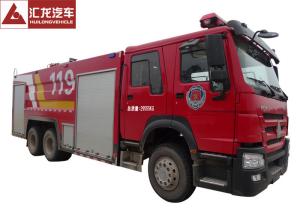 China Foam Large Fire Truck Howo 276kw Max Power 6x4 Driving Type 9 Forward Gear factory
