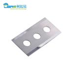43x22x0.2mm Carbide Slotted Razor Blades Film Slitting Blade three Hole Double