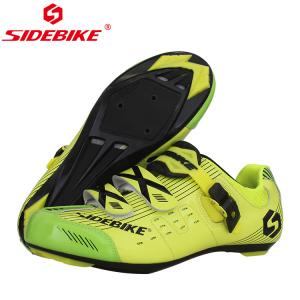 China Fluorescent Green Mens Road Cycling Shoes Microfiber Customized Shockproof factory