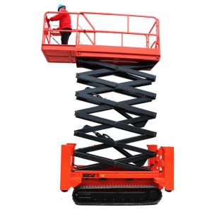 China 8m 10m Self Propelled Hydraulic Scissor Crawler Lift For Aerial Working factory