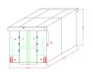 China Auto Sliding Doors Stainless Steel Air Shower For Goods With Width 635mm Cabinet factory