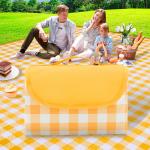 Durable Waterproof Checkered Oxford Picnic Blanket For Outdoor Camping