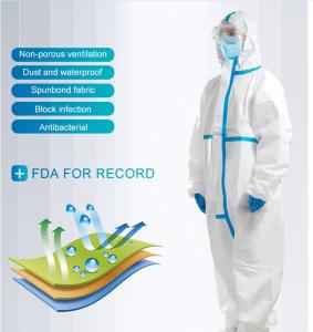 China Microporous Waterproof 200cm Disposable Medical Protective Clothing factory