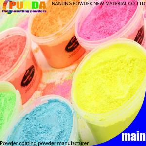 China Candy Color Epoxy Polyester Powder Coating , Hybrid Powder Coating Smooth Surface factory