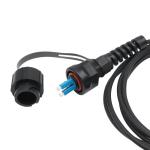 Outdoor Armored Fiber Optic Cable / With IP67 ODVA Waterproof Connector