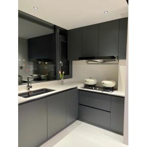 Chinese MDF Modern Flat Panel Melamine Wooden Kitchen Cabinet Furniture