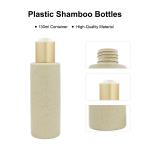 250ml Grey cylindrical smooth with Golden pump for shampoo lotion bottle