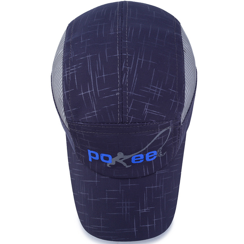 Custom Running Cap Outdoor Quick Dry Sport Cap soft fabric and mesh breathable baseball cap color: red &blue