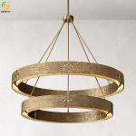 LED Copper Modern Ring Light AC85 - 265V For Hotel / Villa