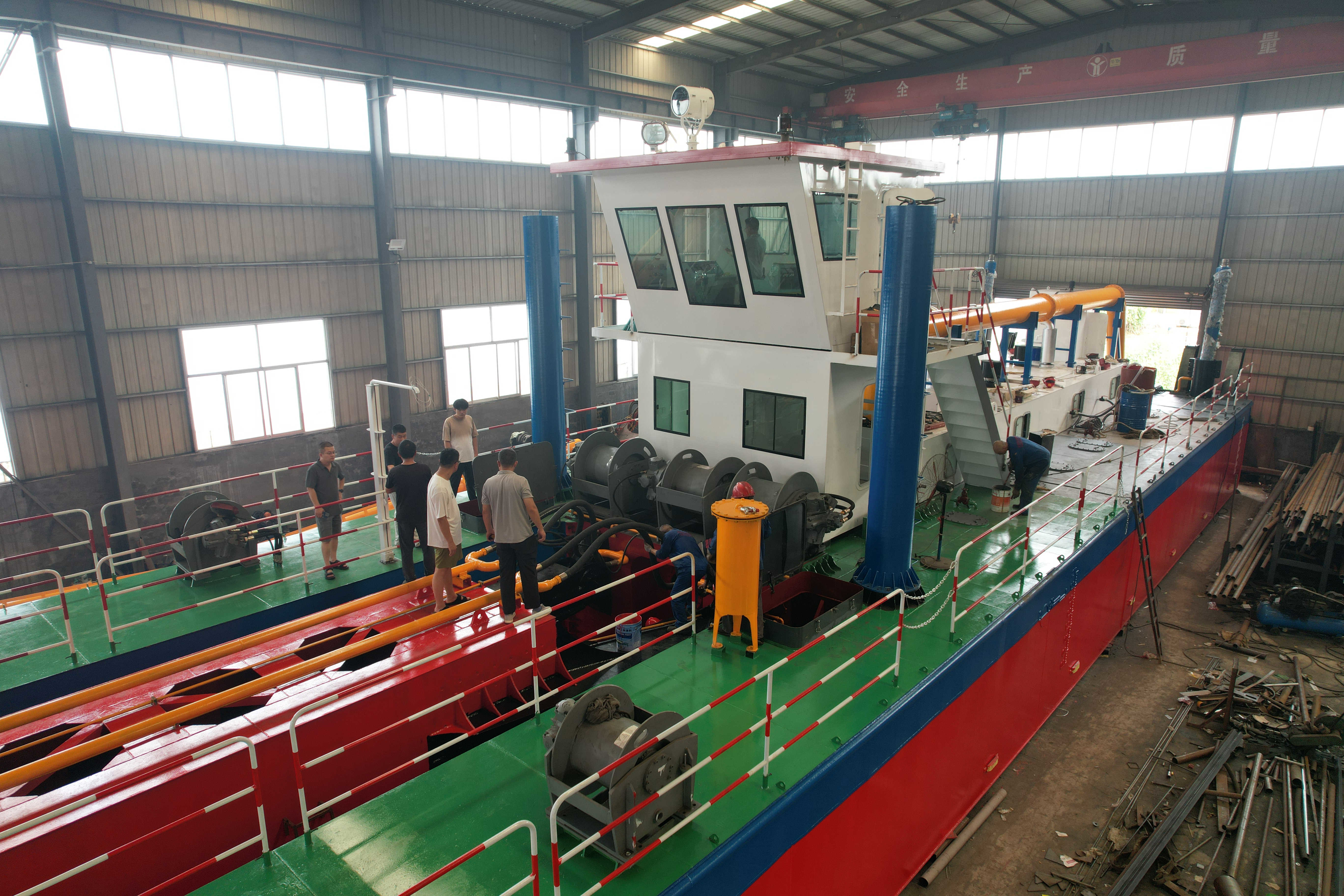 Diesel Powered Dredging Boat For Sale 7.5 Meter Dredger Vessel