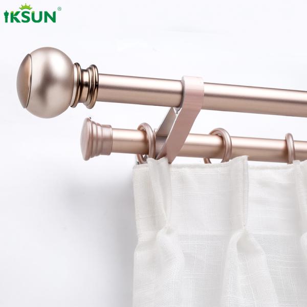 28mm Modern Curtain Rod Top Mounted Double Roman Pole With Brackets Fittings Set For Home