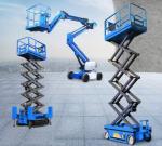 Rough Terrain Scissor Lift , Hydraulic / Electric Motor Lift Drive Mobile