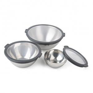 China Size Optional Salad Bowl Stainless Steel Mixing Bowl Set Soup Bowl Serving Bowls factory