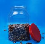 Durable Large Clear Plastic Jars , Egg Shape Clear Kitchen Storage Canister