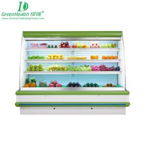 Commercial Open Display Upright Vertical Refrigerated Showcase For Vegetable