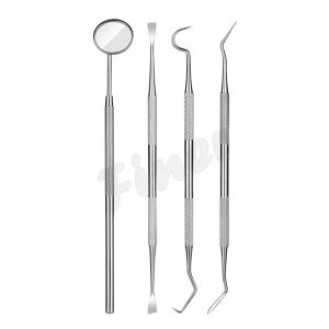 China Stainless Steel Oral Clean Teeth Tools With Mouth Mirror factory