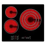 ODM ceramic surface 590mm 3 Burner Electric Stove