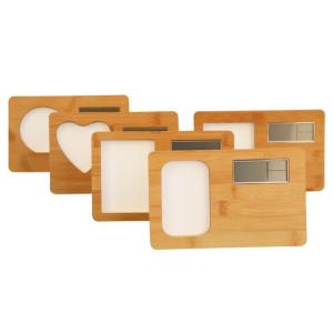 DIY Blank Desktop Sublimation Wooden Photo Frame Digital Clock