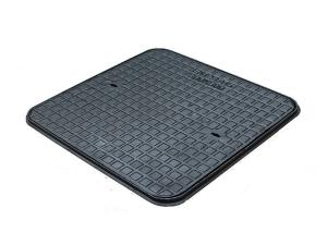 China Anti Frozen Single Seal Manhole Cover D400 Ductile Iron Square For Main Roads factory