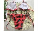 Swimwear button 2018 Sexy Bikinis women swimsuit brazilian woman Bandeau Push up
