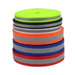 25mm 15mm Red Reflective Nylon Polypropylene Webbing Straps For Uniforms Shoes