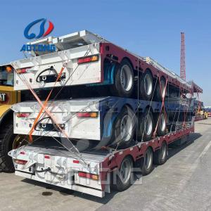 China 11.5 Axle 3-Axle Low Bed Drop Deck Trailer for Heavy Equipment Transport factory