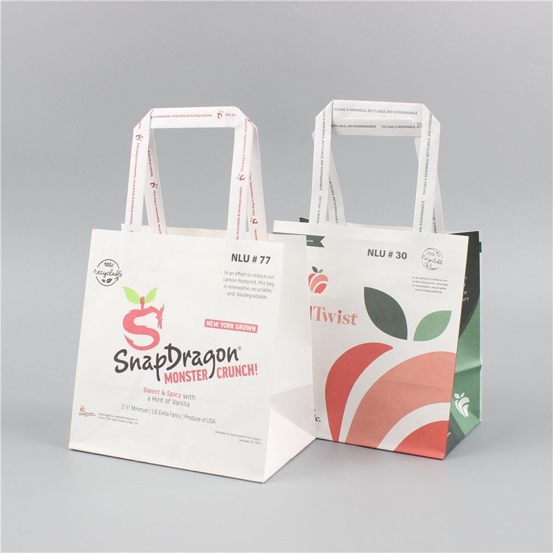 Nuts Kernels Custom Drink Coffee Tea Take Out Kraft Paper Bags With Logo For Drink Juice