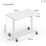 Courtyard White Wood Pneumatic Height Adjustable Desk for Home Office Productivi