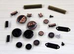Reusable / Portable Custom Clothing Buttons Embossed Brass , Colorful