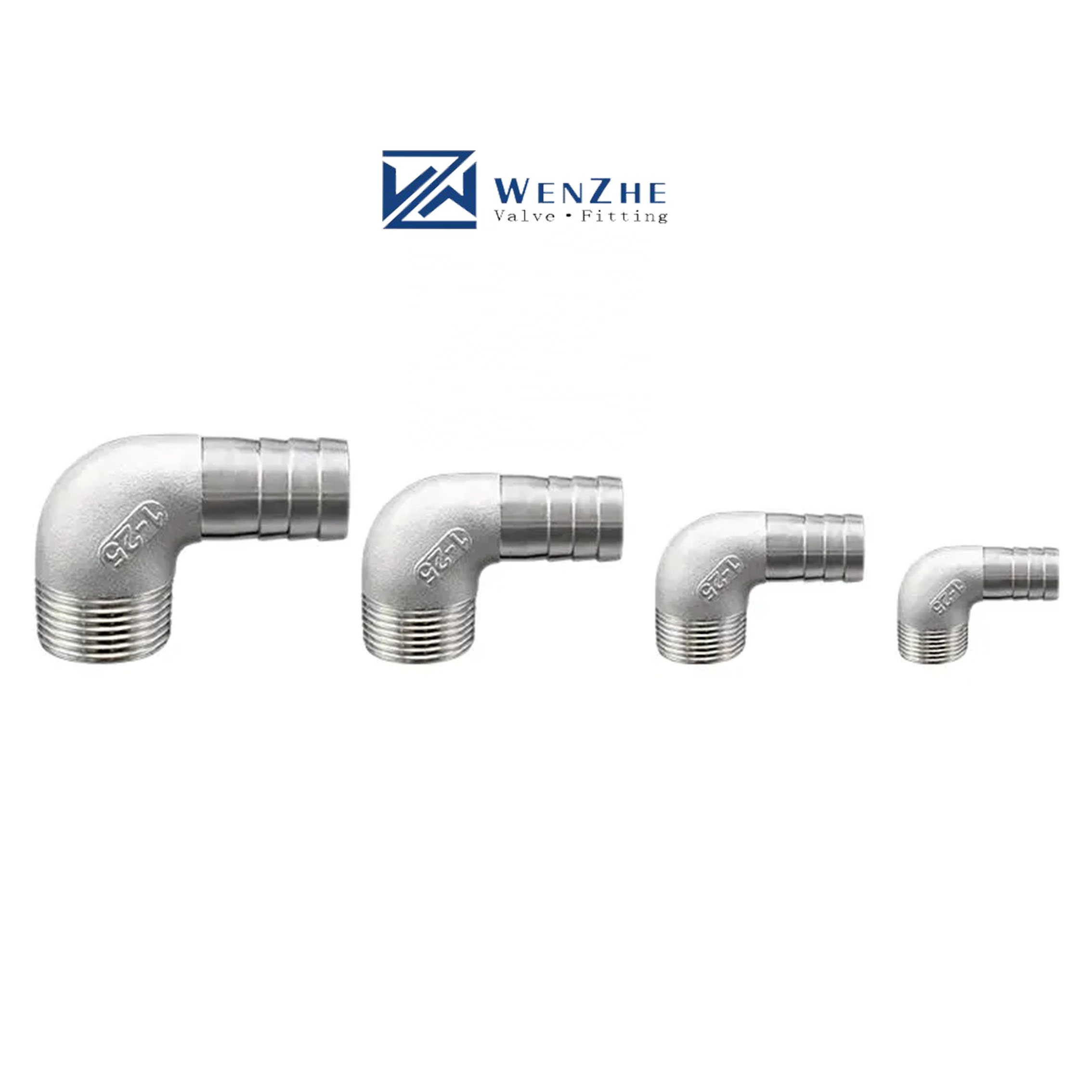 Stainless Steel 304 316 90 Degree Male Elbow Hose Barb 1/4''-4.0'' BSP Male x 16mm