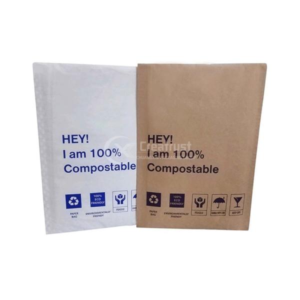 China ZGCX Honeycomb Paper Envelope Biodegradable Honeycomb Padded Mailer Bubble Biodegradable Packaging Bubble Envelope Recyclable factory